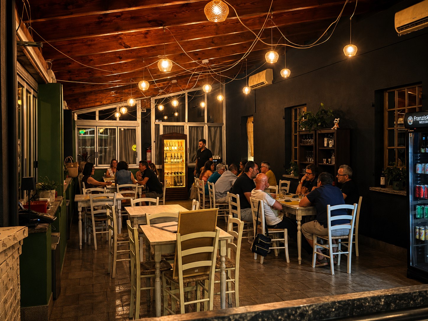 La sala di Pop Pizza durante una serata